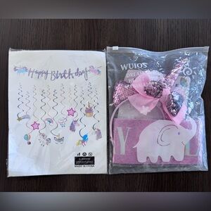 BRAND NEW Unicorn Pink Sequin Unicorn Birthday Set